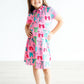 Pink Twirls & Ties S/S Polo Dress