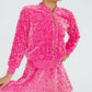 Pink Velvet Sequin Jacket