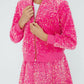 Pink Velvet Sequin Jacket