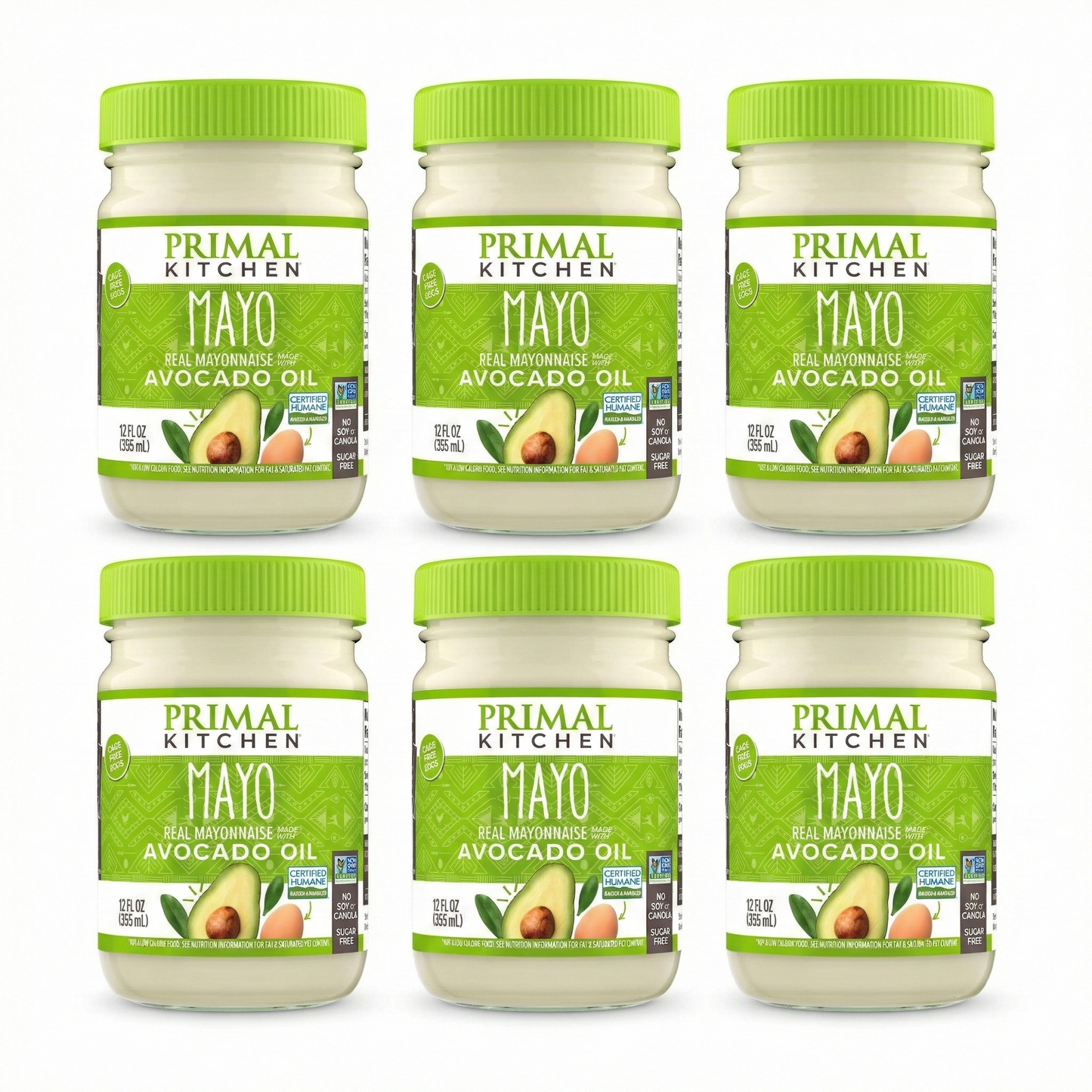 Primal Kitchen Avocado Oil Mayo, 12 oz, Pack of 6, Keto & Paleo Certified