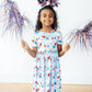 SALE Proudly Patriotic S/S Pocket Twirl Dress