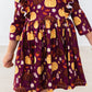 Pumpkin Patch 3/4 Sleeve Ruffle Twirl Dress