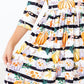 Pumpkins & Peonies 3/4 Sleeve Pocket Twirl Dress