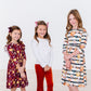 Pumpkins & Peonies 3/4 Sleeve Pocket Twirl Dress