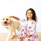 Puppy Kisses 3/4 Sleeve Pocket Twirl Dress