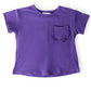 Purple Ruffle Pocket Tee