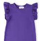 Purple S/S Ruffle Tee
