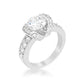 Avera Modern Minimalist Tension Set Engagement Ring in Silver
