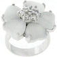 Avera Floral Nouveau Ring in Polished Sterling Silver