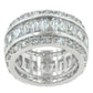 Avera Triple Row Zircon Eternity Ring in Polished Silver