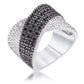 Avera Cross Pattern Cocktail Ring in Grey Statement Jewelry
