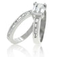 Avera Princess Baguette Wedding Set in Sterling Silver