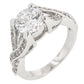 Avera Brilliant Twist Engagement Ring in Sterling Silver