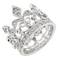 Avera Cubic Zirconia Crown Eternity Ring in Sterling Silver