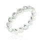Avera Linked Bezel Eternity Band in Polished Silver
