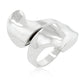 Avera Finish Abstract Statement Ring In Polished Silver