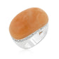 Avera Carnelian Simulated Cocktail Ring in Vibrant Orange