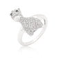 Avera Cubic Zirconia Giraffe Ring in Multi-Tone Finish