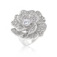 Avera Large Flower Cubic Zirconia Cocktail Ring in 14k Hamilton Gold