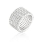 Avera Wide Pave Cubic Zirconia Ring In Black Finish