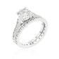 Avera Glistening Engagement Ring Set in Sterling Silver