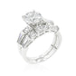 Avera Engagement Set with Large Center Stone in Sterling Silver