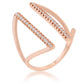 Avera Jena 0.2ct Cubic Zirconia Delicate Parallel Ring