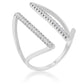 Avera Jena 0.2ct Cubic Zirconia Delicate Parallel Ring