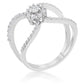 Avera 0.4ct Cubic Zirconia Delicate Floral Wrap Ring in Pink