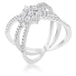Avera Mindy 0.8ct Cubic Zirconia Delicate Triple Wrap Ring
