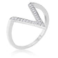 Avera Michelle 0.2ct Cubic Zirconia Delicate V-Shape Ring