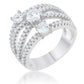 Avera Beatrice 1.8ct Cubic Zirconia Statement Ring in Silver