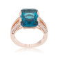 Avera Rema 8.6ct Emerald Classic Cocktail Ring in Turquoise Aqua