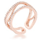 Avera Marina 0.5ct Cubic Zirconia Abstract Cuff Ring