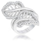 Avera Lina 0.4ct Cubic Zirconia Leaf Wrap Ring in Silver
