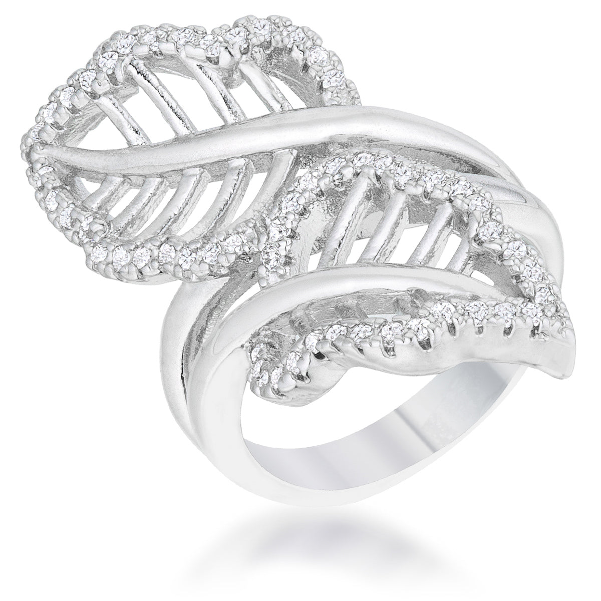 Lina 0.4ct CZ Leaf Wrap Ring