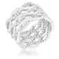 Avera Contemporary 0.88ct Cubic Zirconia Twist Wide Cocktail Ring
