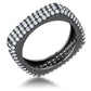 Avera Jana 1.29ct Cubic Zirconia Hematite Square Band Ring