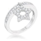 Avera Star 0.25ct Cz Simple Holiday Charm Band Ring