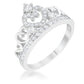 Avera Aurora 0.34ct Heart Crown Sterling Silver Ring