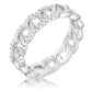Avera Interlocking Chain Design Ring with Cubic Zirconia