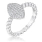 Avera .3Ct Oval-Designed Ring With Cubic Zirconia In Silver