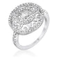 Avera Interlocking Circles Ring with Cubic Zirconia in Silver
