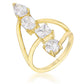 Avera 3CT Stunning CZ Ring in Radiant Gold Finish