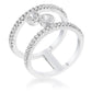 Avera .86Ct Plated Floating Bubbles Cz Ring