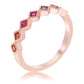 Avera Septem Multi-Color Princess Cut Half Eternity Band