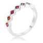 Avera Septem Multi-Color Princess Cut Half Eternity Band