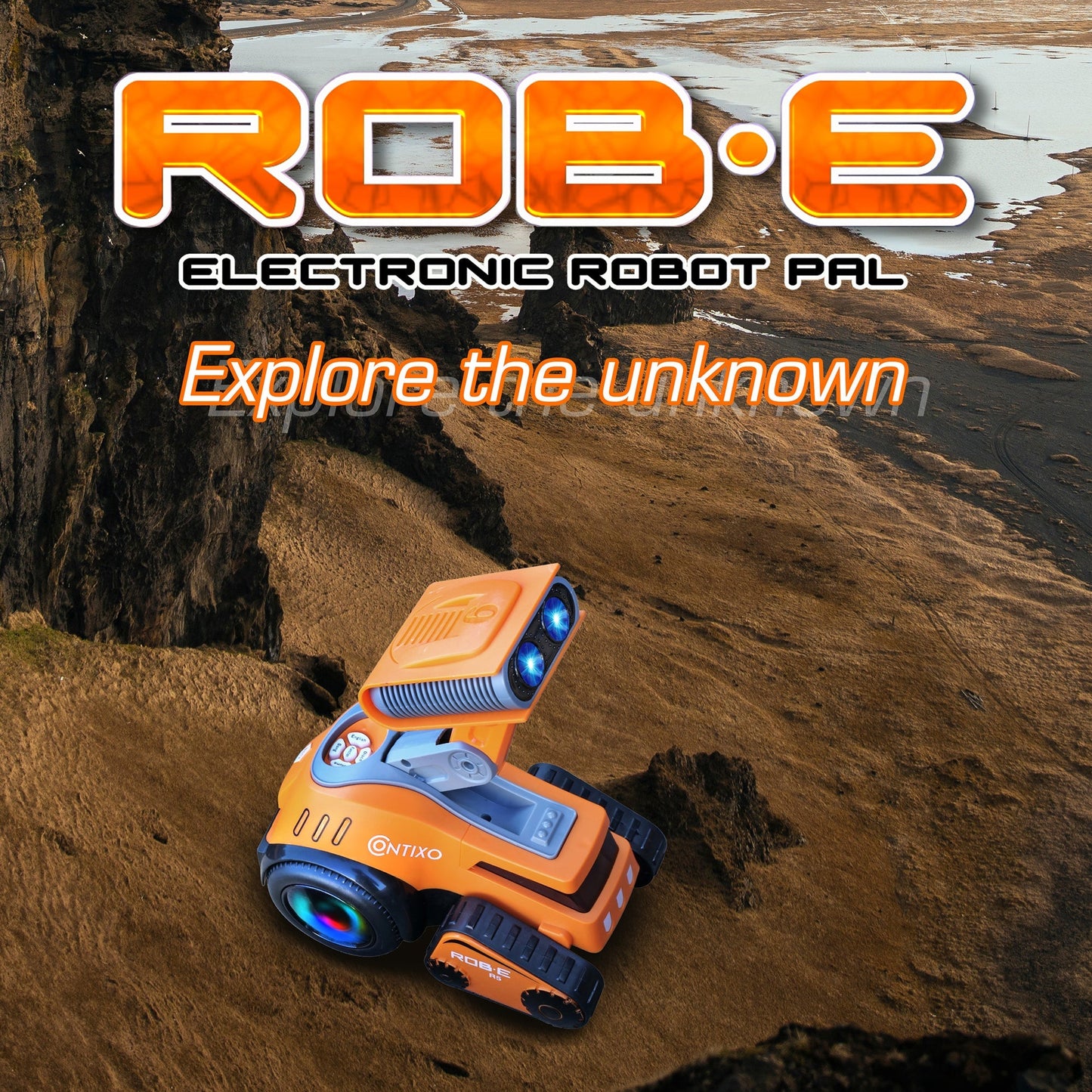 Contixo R5 Moon Rocket Rob-E Electronic Robot Toy for Kids - Dances, Plays Music, Light-Up Eyes by Contixo
