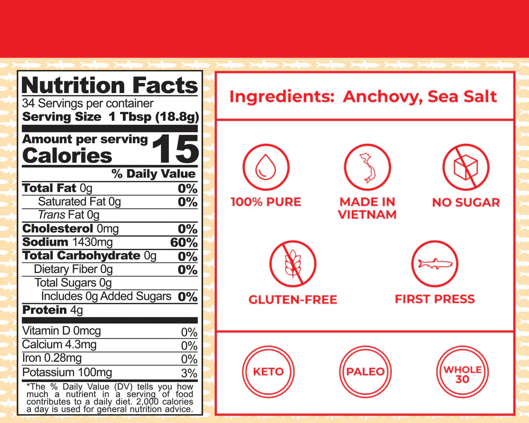 Red Boat Fish Sauce Premium (6 Pack) - 250ml Bottles