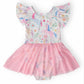 Rainbow Vibes S/S Twirl Leotard